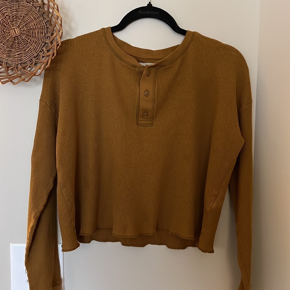 Everlane Henley waffle tee